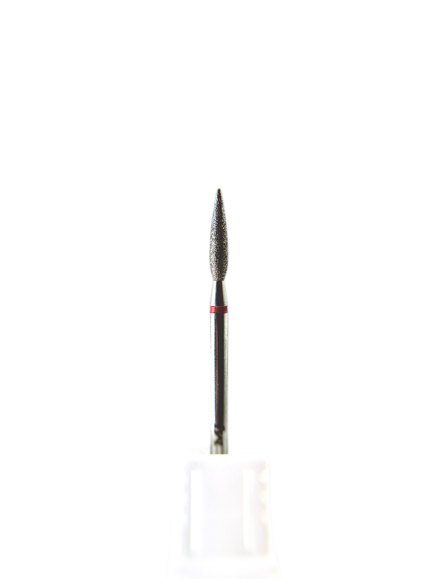 MJ High-End Diamond Nail Drill Bit (2.3×10mm, Red Band – Fine Grit)