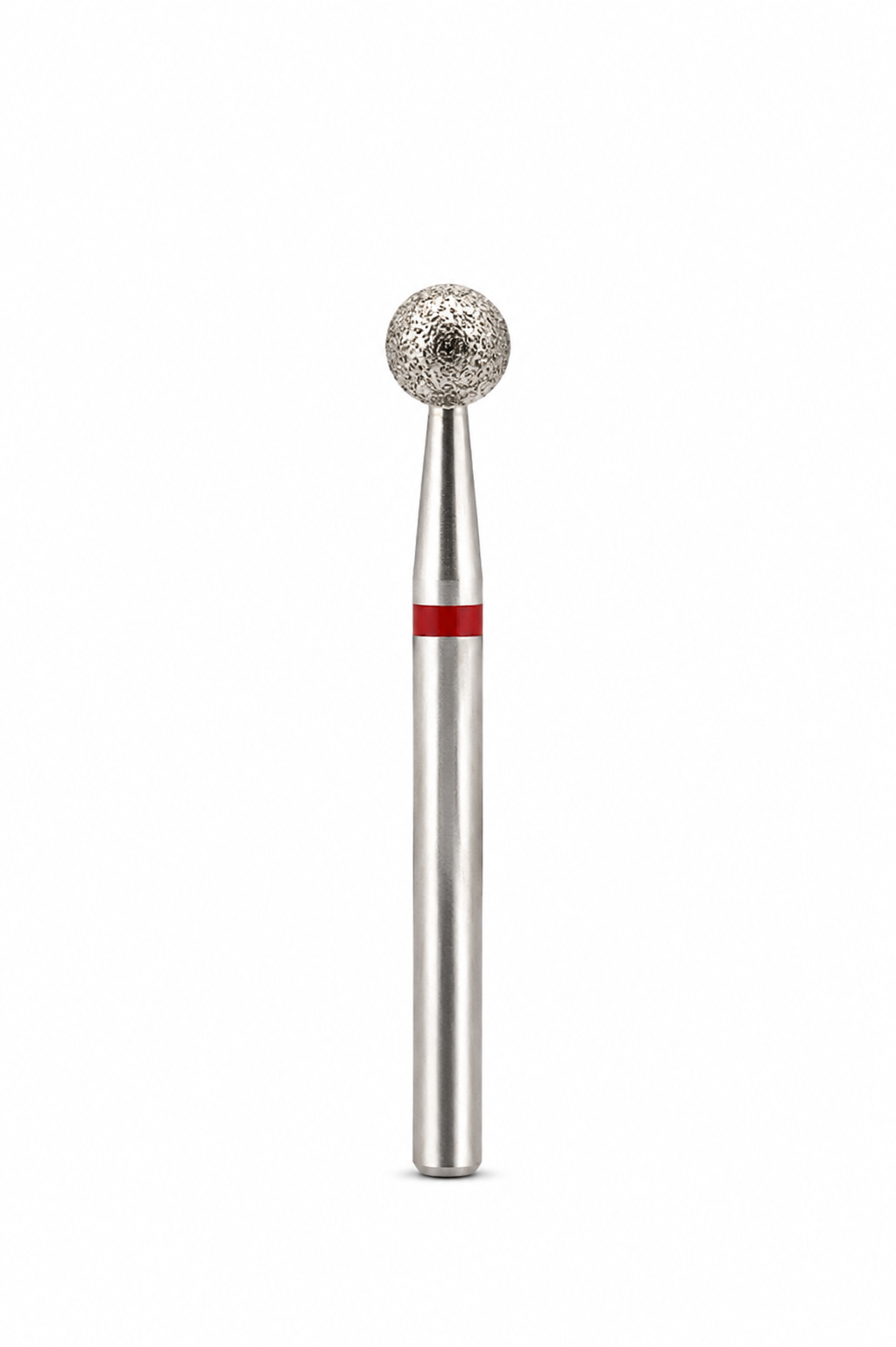 Diamond Ball Bit for Manicure & Pedicure DARK – Medium Red Band (4 mm) (UA)