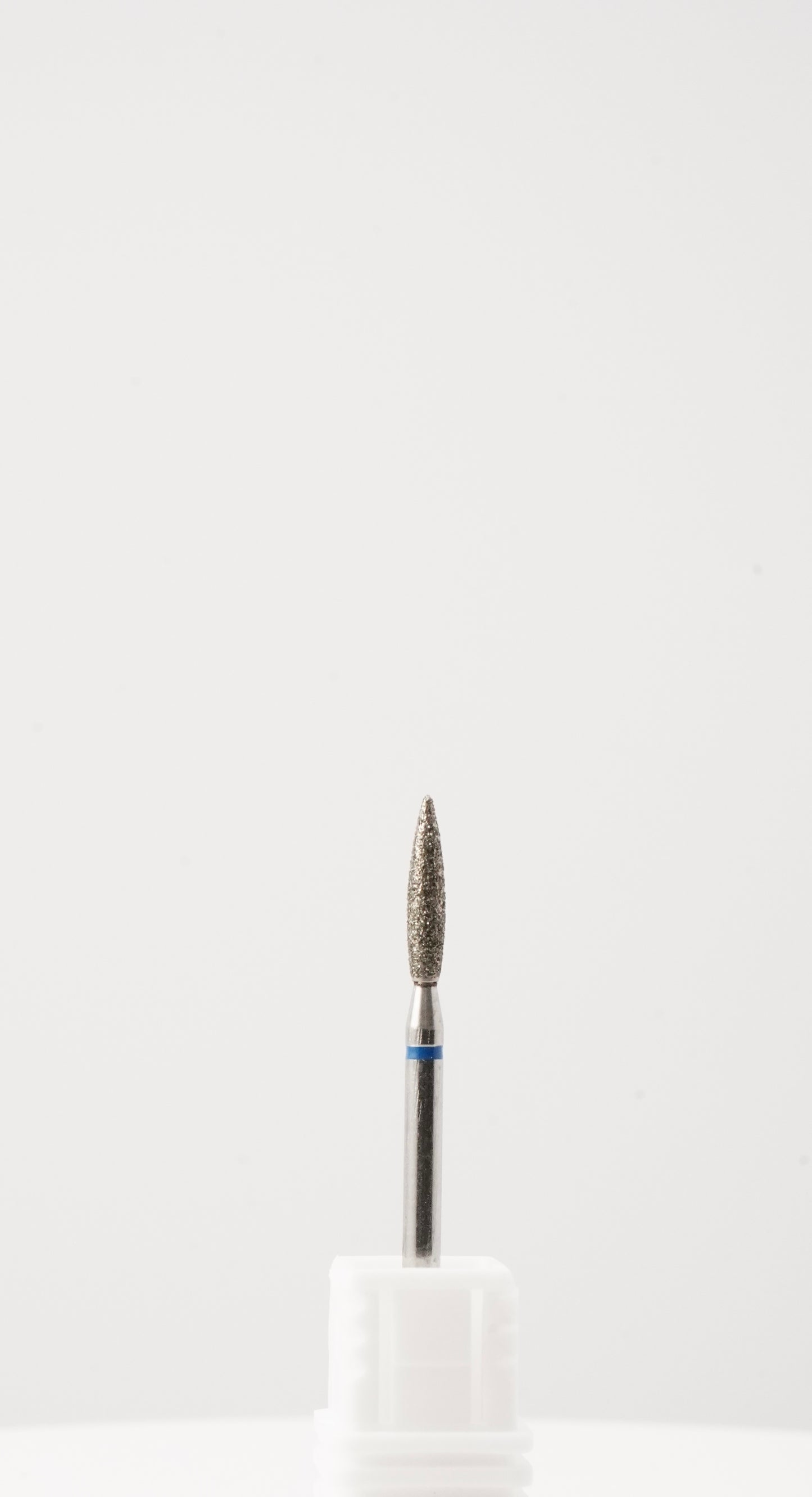 Diamond Nail Drill Bit – Blue Ring (Flame Shape)