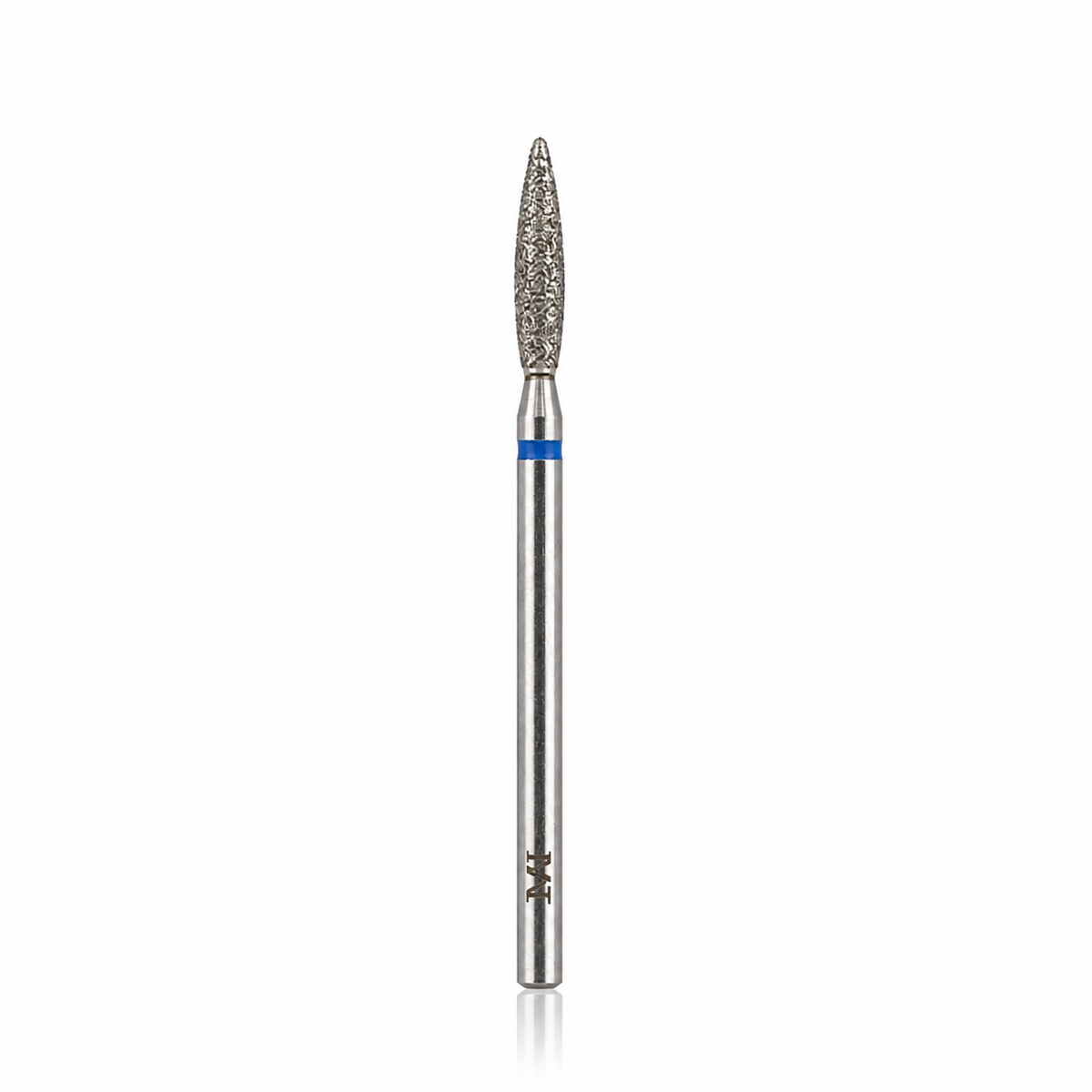 Diamond Nail Drill Bit – Blue Ring (Flame Shape)