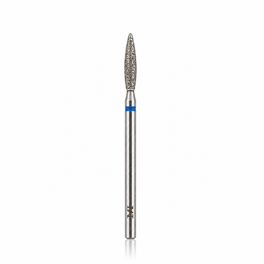 Diamond Nail Drill Bit – Blue Ring (Flame Shape)