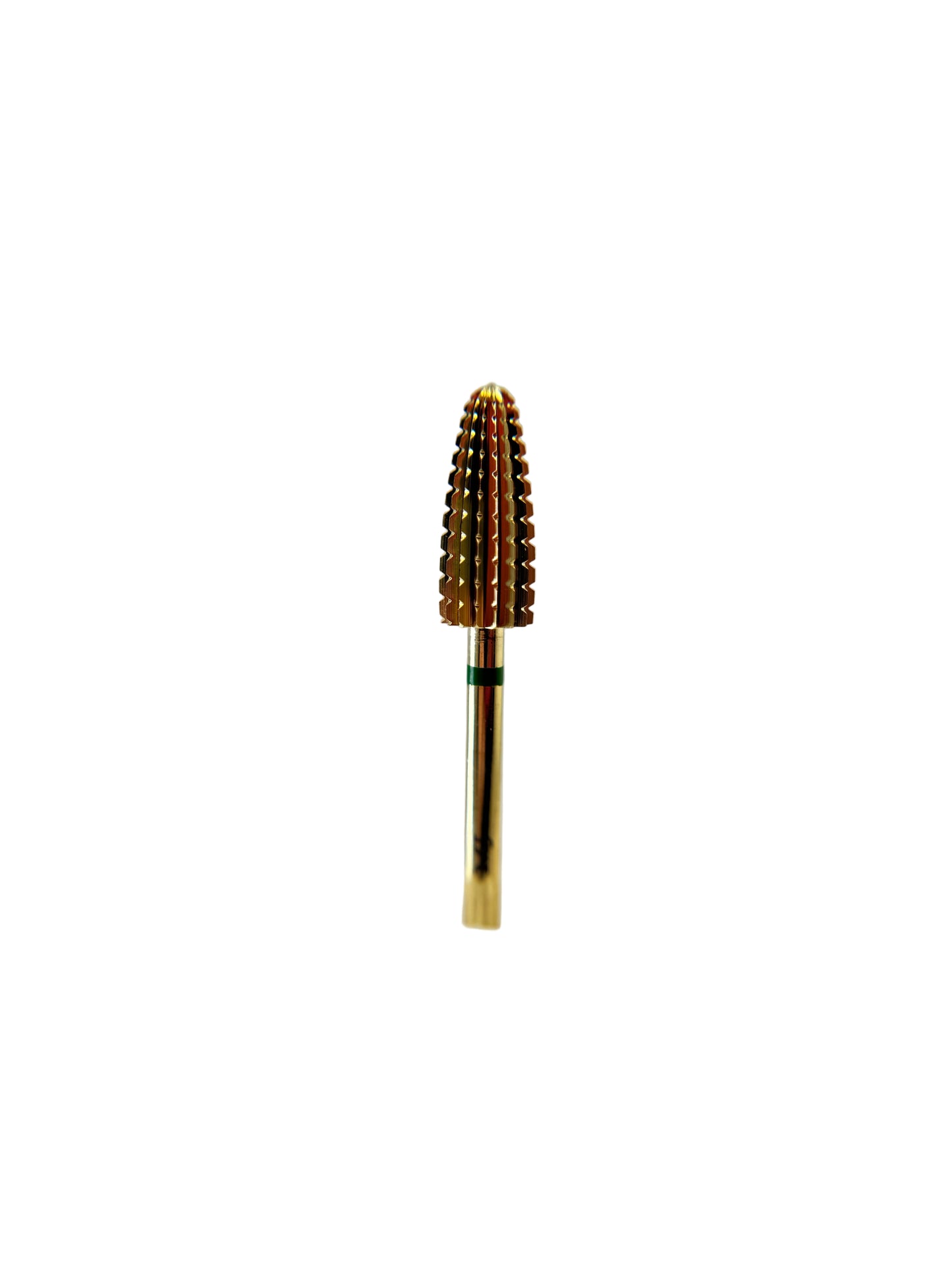 MJ Premium Gold Carbide Nail Drill Bit – Tapered Barrel (Coarse, Green Band)