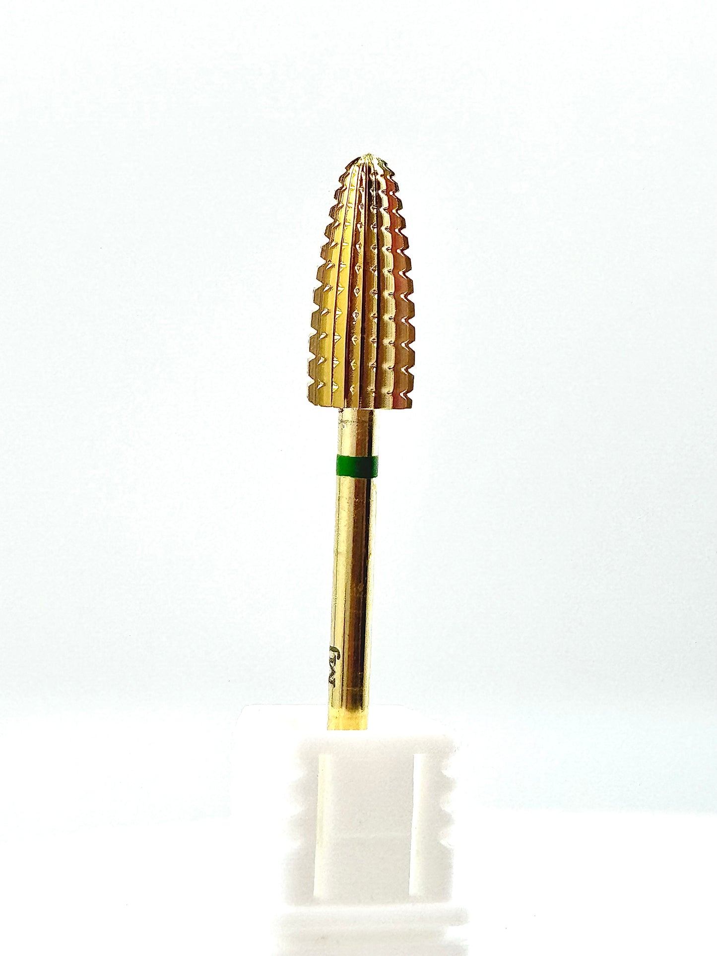 MJ Premium Gold Carbide Nail Drill Bit – Tapered Barrel (Coarse, Green Band)