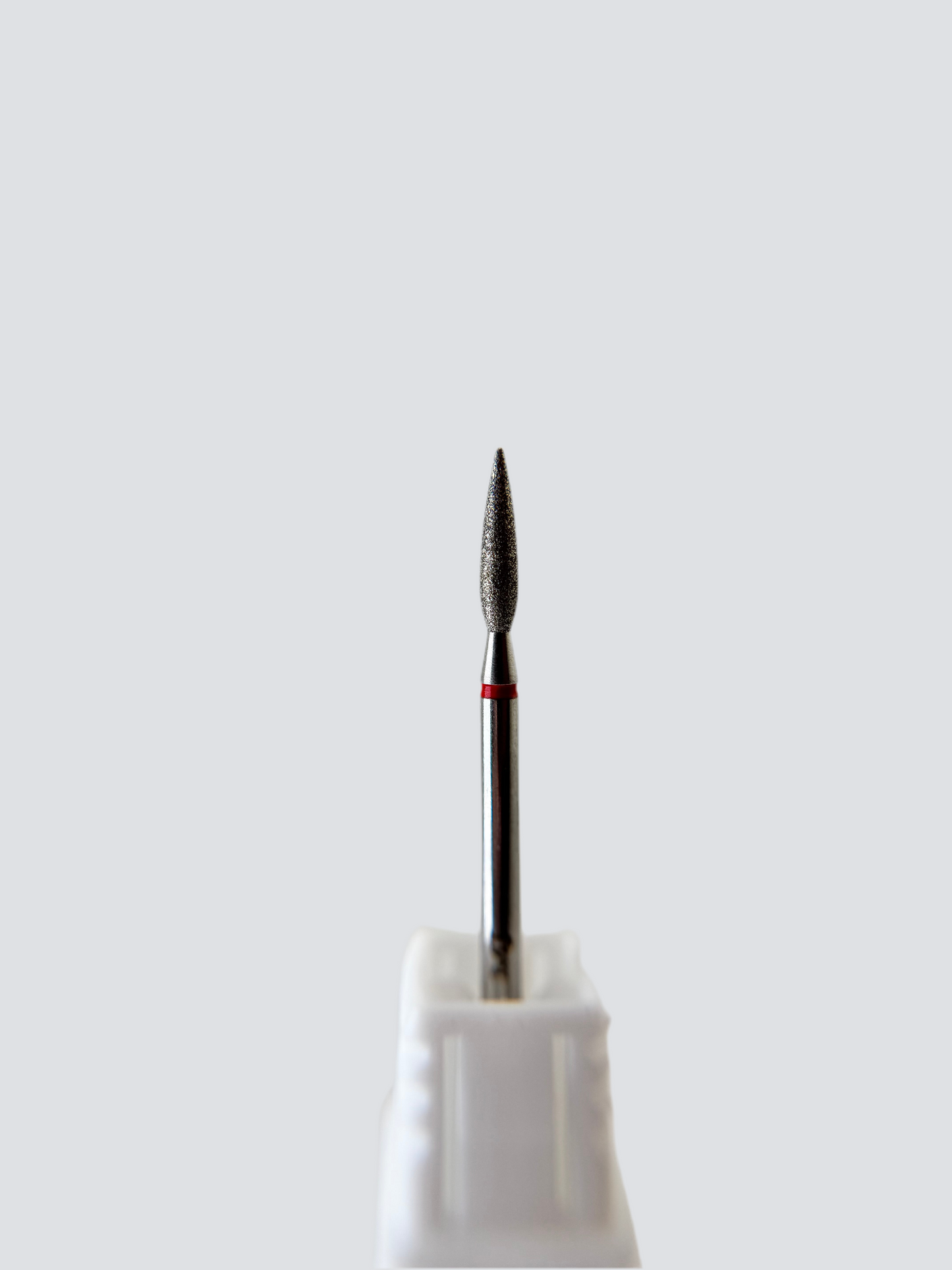 MJ High-End Diamond Nail Drill Bit (2.3×10mm, Red Band – Fine Grit)