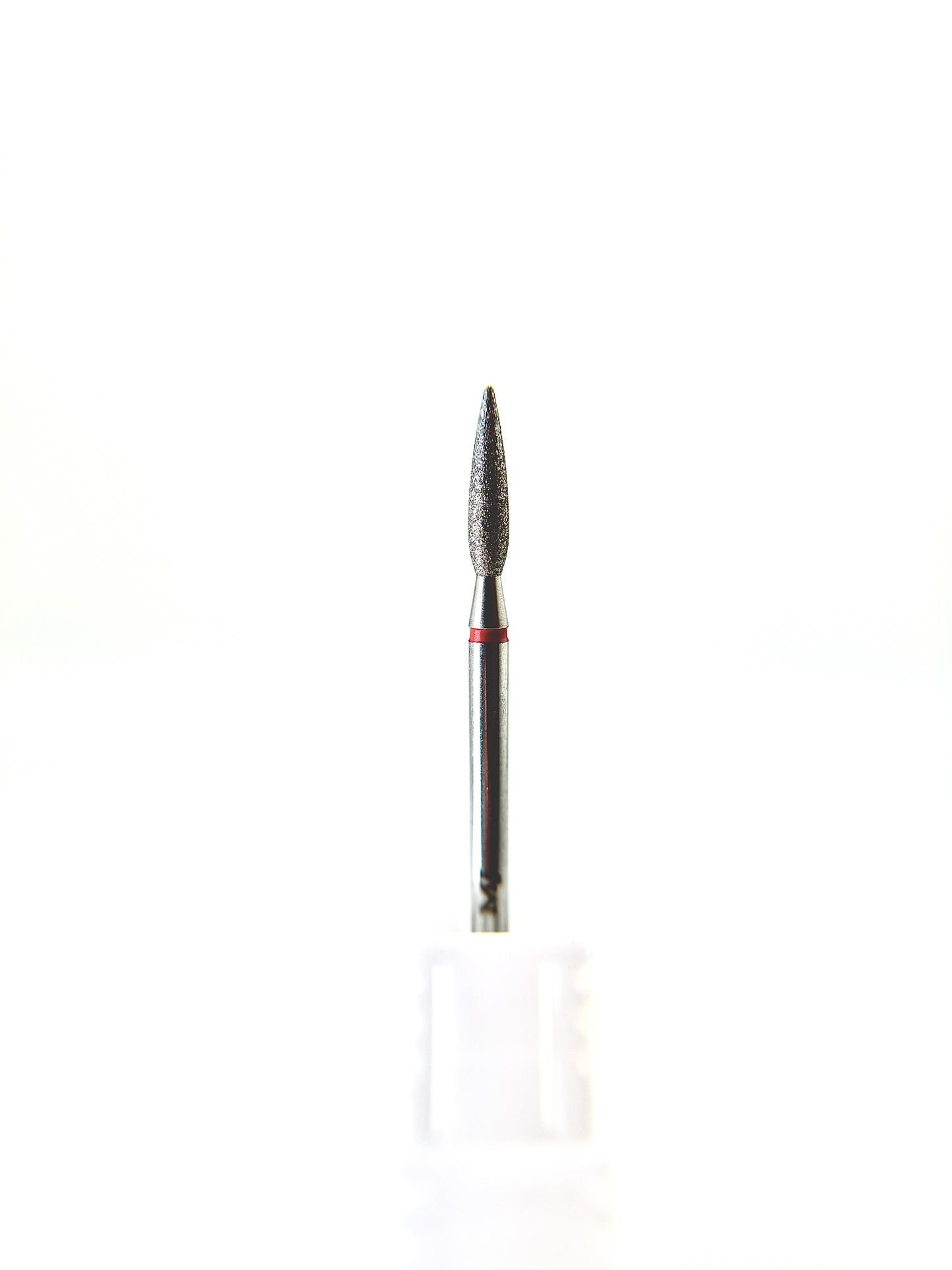 MJ High-End Diamond Nail Drill Bit (2.3×10mm, Red Band – Fine Grit)