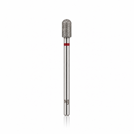 Diamond Nail Drill Bit – Red Ring (Rounded Cylinder)