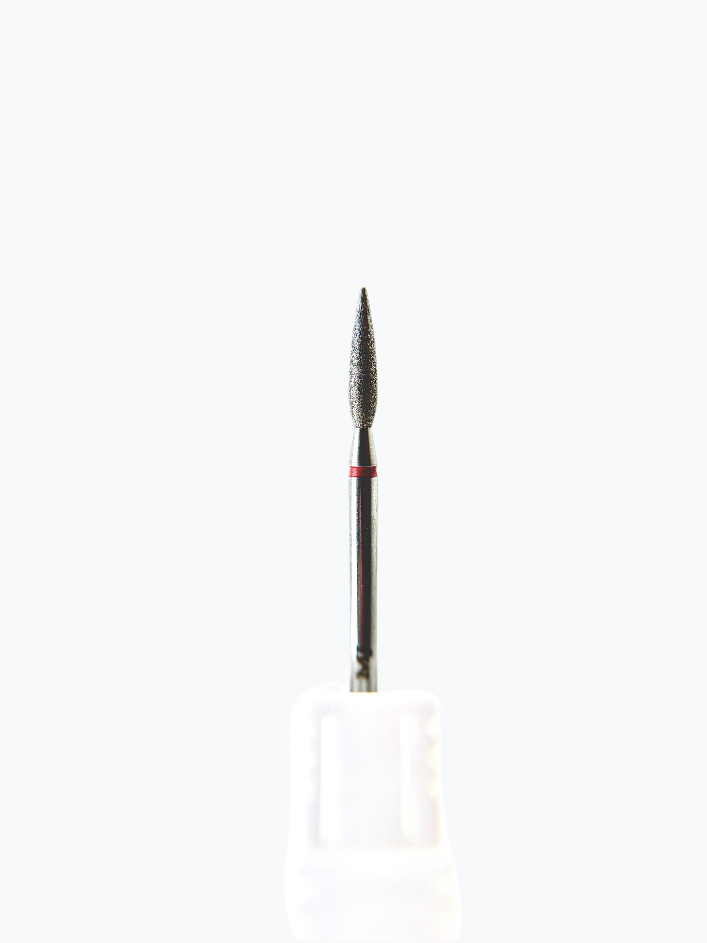 MJ High-End Diamond Nail Drill Bit (2.3×10mm, Red Band – Fine Grit)