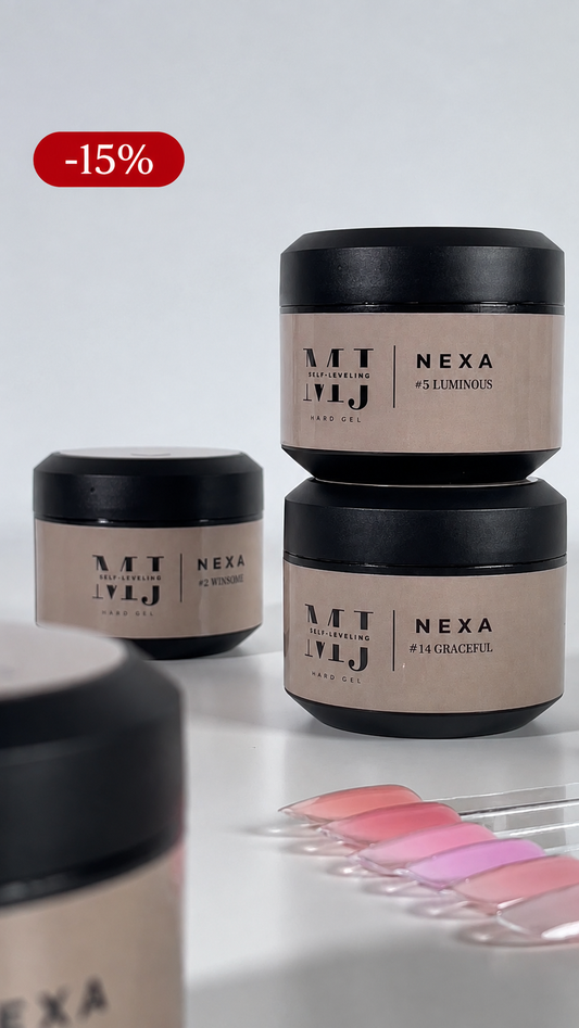 NEXA HARD GEL FULL COLLECTION — 18 SHADES 30ml Black Jar